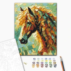 Pictură pe numere 40х50 cm (fără cutie)  – cal, oleg loburak Thumbnail 2