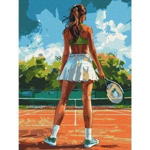 Pictură pe numere 40х50 cm (fără cutie)  – jucătoare de tenis