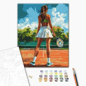 Pictură pe numere 40х50 cm (fără cutie)  – jucătoare de tenis Thumbnail 2