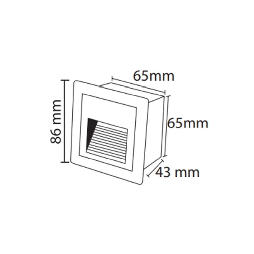 Corp de iluminat led icon-s 3 w smd 58 lm 220 - 240 v ip54 horoz 2