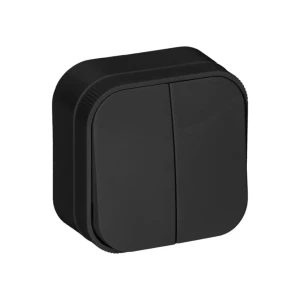 Întrerupător dublu todo 10 a 220 - 240 v negru orno