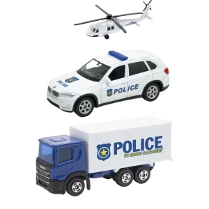 Набор из 3 коллекционных металлических машинок 1:64 welly, police Thumbnail 2
