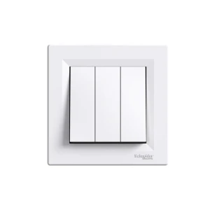 Întrerupător triplu asfora 10 a 220 - 240 v alb schneider-electric