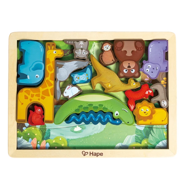 Puzzle "regatul animalelor", 16 piese 2
