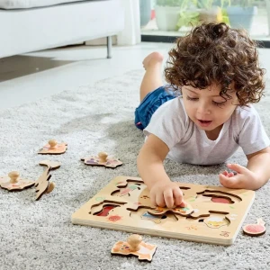 Puzzle "deșteptel" curtea fermierului, 13 piese cu mânere Thumbnail 7