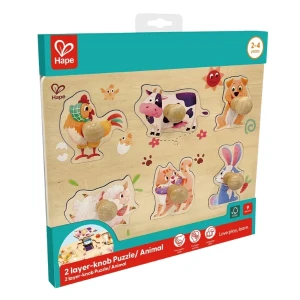 Puzzle "deșteptel" curtea fermierului, 13 piese cu mânere Thumbnail 3