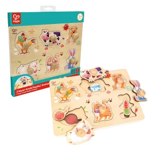 Puzzle &quot;Deșteptel&quot; Curtea Fermierului, 13 piese cu mânere