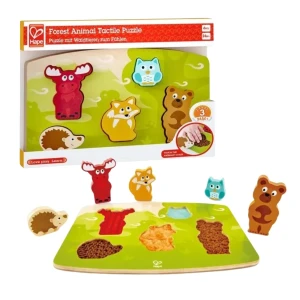 Puzzle tactil "animale din pădure"