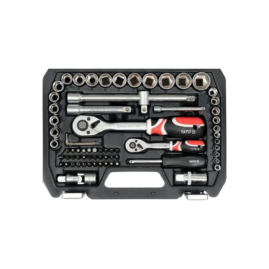 Set de chei tubulare cu clichet 1/2'' - 1/4'' 72 buc. yato 2