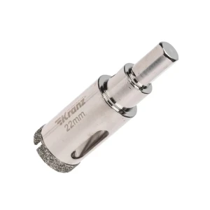 Carotă diamantată cu burghiu central pentru sticlă/ceramică 22 mm cilindric kranz