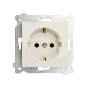 Priză cu împământare karell 16 a 250 v alb exen elektrik