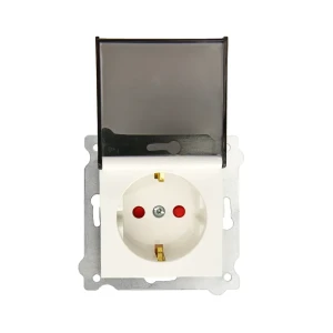 Розетка с защитой и с крышкой karell 16 a 220 - 240 в белый exen elektrik