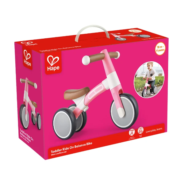 Детский балансировочный велосипед toddler ride-on balance bike, розовый 3