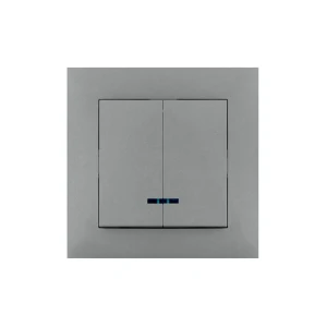 Întrerupător dublu cu indicator rosa 10 a 220 - 240 v titan elmos