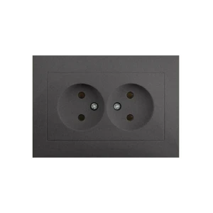 Priză dublă rosa 16 a 220 - 240 v antracit elmos