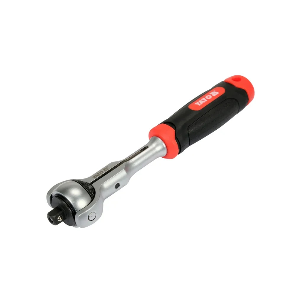 Трещотка с поворотной головкой 1/4" din3122 145 мм yato 3