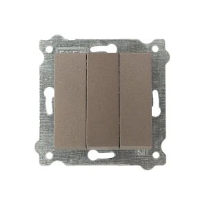 Întrerupător triplu karell 10 a 250 v mocha exen elektrik