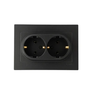 Двойная розетка karell 16 a 220 - 240 в чёрный exen elektrik