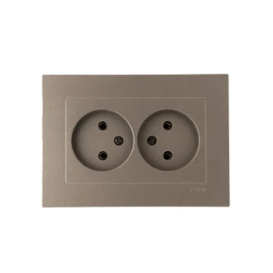 Priză dublă karell 16 a 250 v mocha exen elektrik