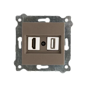 Розетка компьютерная karell мокко exen elektrik