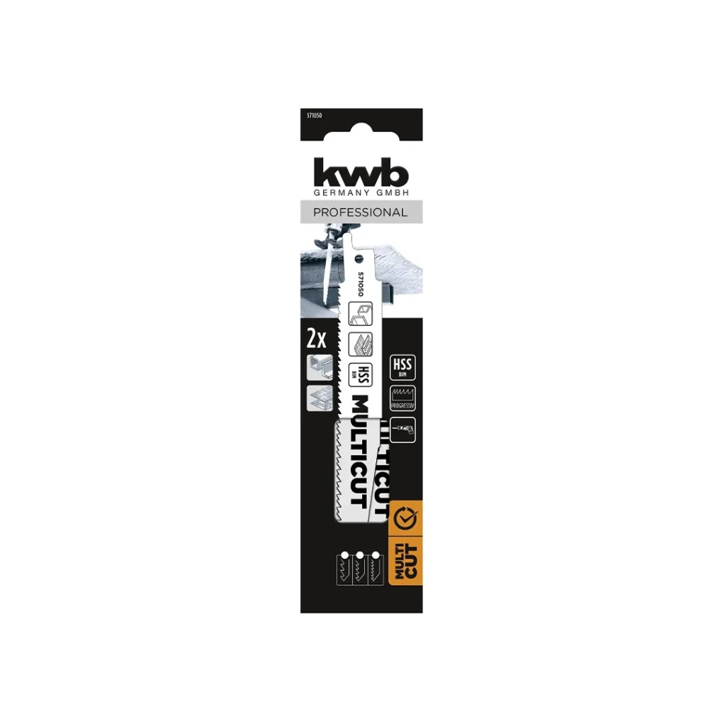 Set pânze pentru lemn și metal pentru fierăstrău cu sabie 151 mm 2 buc. kwb 2