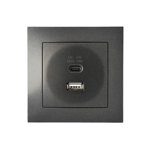 Priză usb rosa 2.1 a 5/12 v grafit elmos
