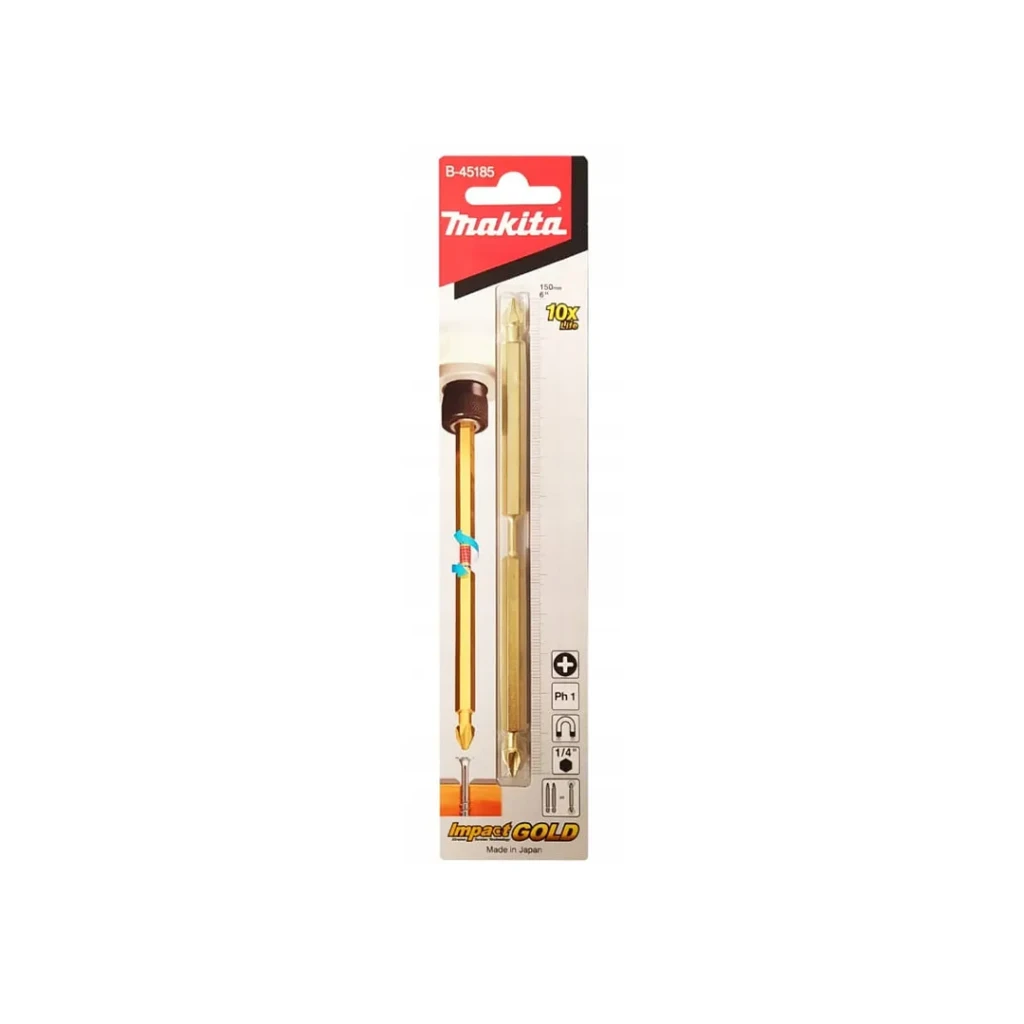 Двойная крестообразная насадка 1 шт. impact gold ph1 1/4" 150 мм makita 2