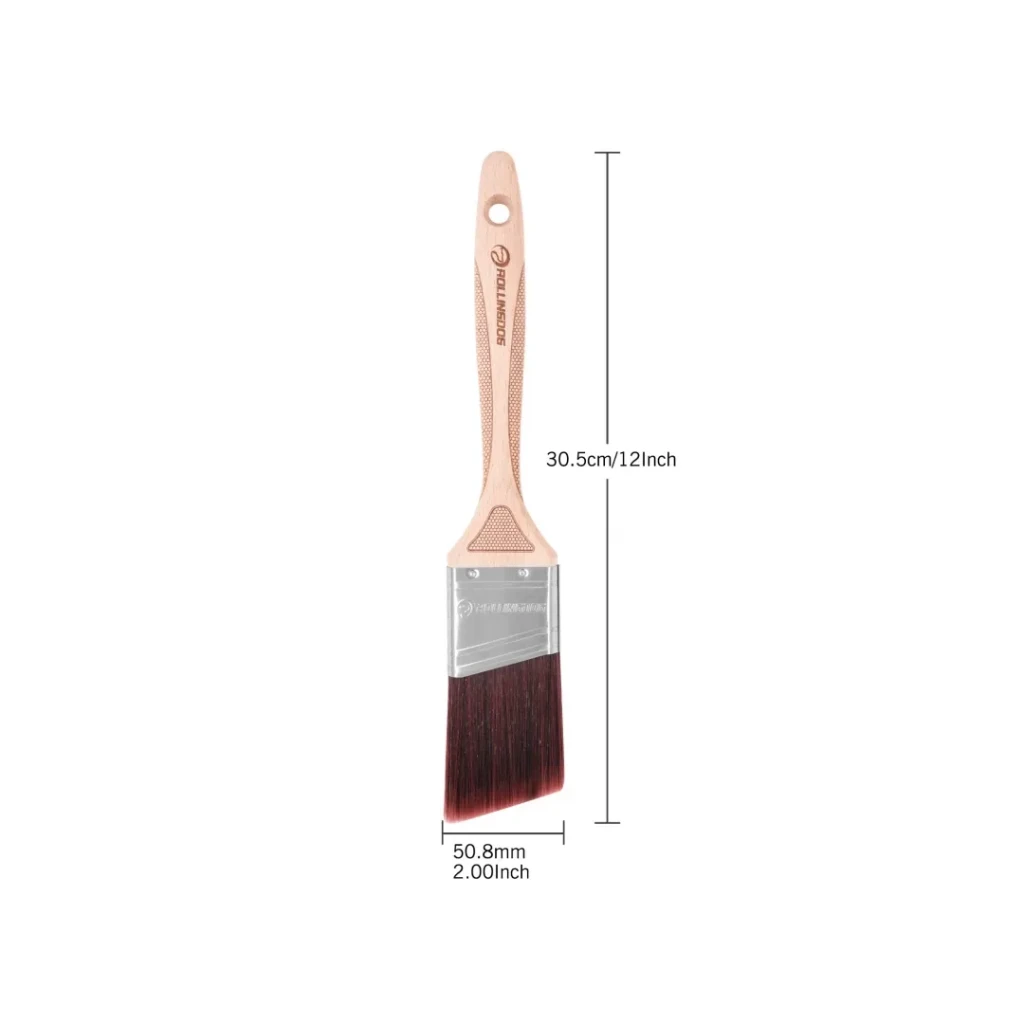 Pensulă unghiulară cu mâner din lemn doberman 50.8 mm rollingdog 2