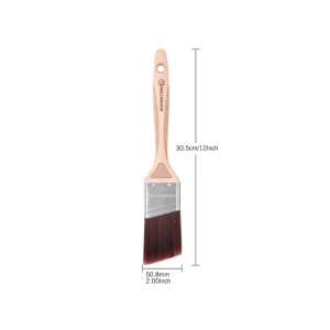 Pensulă unghiulară cu mâner din lemn doberman 50.8 mm rollingdog Thumbnail 2