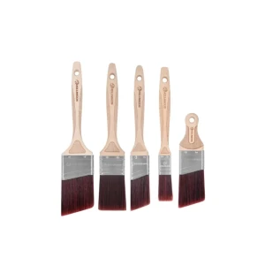 Set pensule cu mâner din lemn doberman 25/30/50/63 mm rollingdog