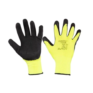 Перчатки рабочие foam blister 11 жёлтый/чёрный covent