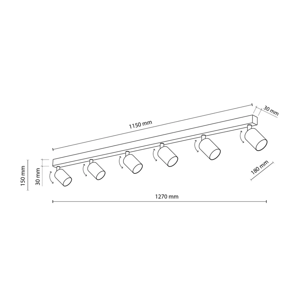 Светильник top 10 вт gu10 ip20 220 - 240 в tk lighting 5