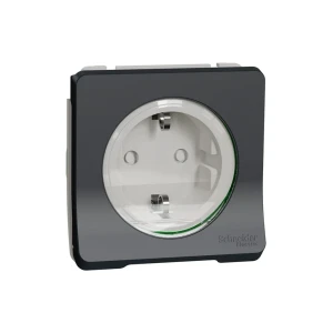 Priză cu obturator și capac mureva 16 a 220 - 240 v antracit schneider-electric