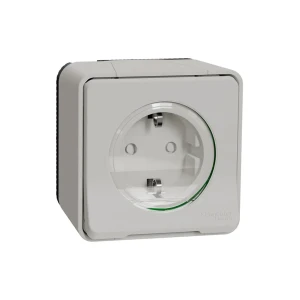 Priză cu obturator și capac mureva 16 a 220 - 240 v alb schneider-electric