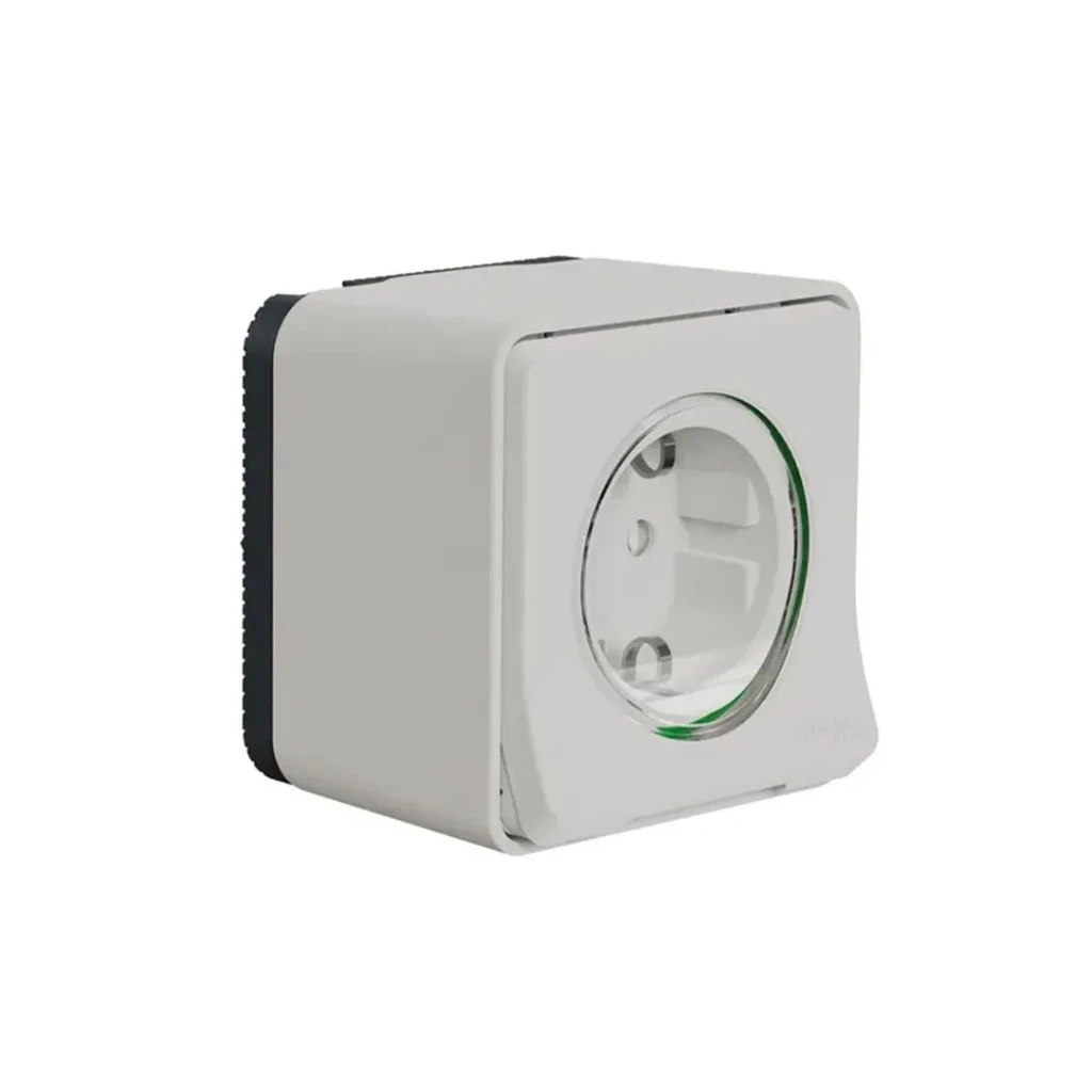 Priză cu obturator și capac mureva 16 a 220 - 240 v alb schneider-electric 2