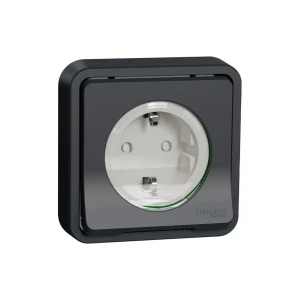 Priză cu obturator și capac mureva 16 a 220 - 240 v antracit schneider-electric