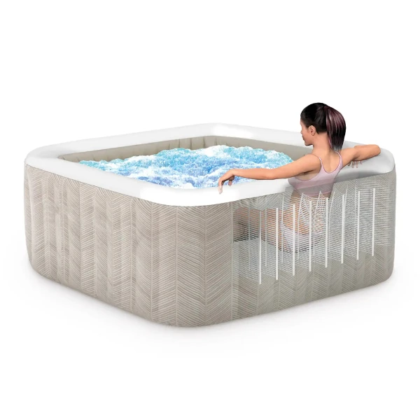 Intex jacuzzi spa gonflabil “chevron deluxe square bubble” 193×71,1098l, 6 persoane 10