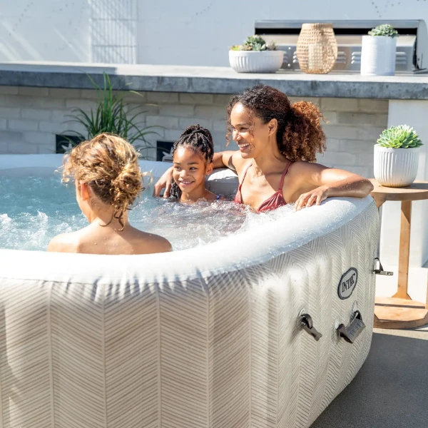 Intex jacuzzi spa gonflabil “chevron deluxe square bubble” 193×71,1098l, 6 persoane 6