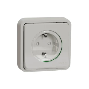 Priză cu obturator și capac mureva 16 a 220 - 240 v alb schneider-electric