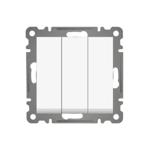 Întrerupător triplu karea 10 a 220 - 240 v alb makel