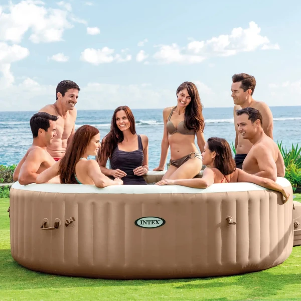 Intex jacuzzi spa gonflabil “sahara tan round bubble spa” 236х71 cm, 1339l, 8 persoane 4