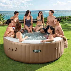 Intex jacuzzi spa gonflabil “sahara tan round bubble spa” 236х71 cm, 1339l, 8 persoane Thumbnail 2