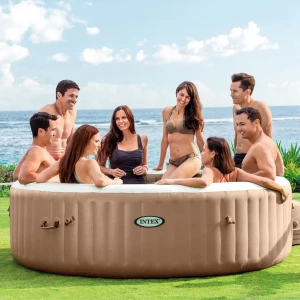 Intex jacuzzi spa gonflabil “sahara tan round bubble spa” 236х71 cm, 1339l, 8 persoane Thumbnail 4