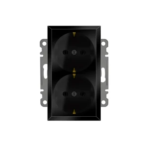 Priză dublă karea 16 a 220 - 240 v negru makel