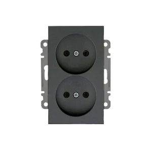 Priză dublă karea 16 a 220 - 240 v fumuriu makel