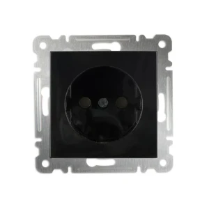 Priză cu obturator karea 16 a 220 - 240 v negru makel