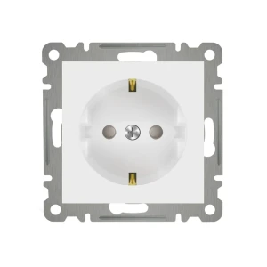 Priză cu obturator karea 16 a 220 - 240 v alb makel