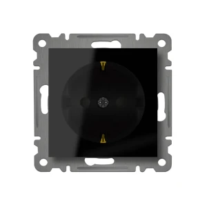 Priză cu obturator karea 16 a 220 - 240 v negru makel