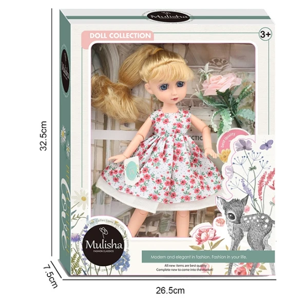 Păpușa "mulisha" în rochie florală cu accesorii 4