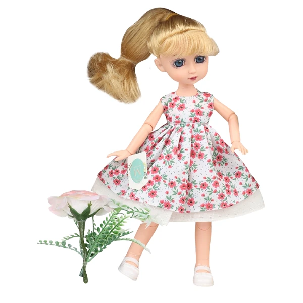 Păpușa "mulisha" în rochie florală cu accesorii 2